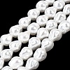 Electroplated Glass Shell Pearl Beads Strands BSHE-B009-D01-01-1