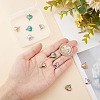 12Pcs 3 Colros 304 Stainless Steel Rhinestone Connector Charms STAS-CA0001-86-3