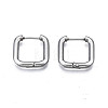 304 Stainless Steel Square Hoop Earrings STAS-S103-31P-1