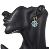 Glass Seed Beads Dangle Stud Earrings EJEW-MZ00702-02-4