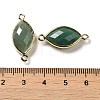 Natural Green Aventurine Faceted Connector Charms G-K347-03G-17-3