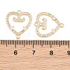 Brass Micro Pave Clear Cubic Zirconia Connector Charms CU-CBA7BFE-03G-G-3