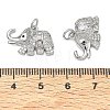 Brass Micro Pave Black Cubic Zirconia Pendants CU-CBAB0CF-18P-3