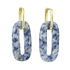 Gemstone Hoop Earrings for Women EJEW-JE07271-3
