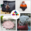 12Pcs 12 Colors DIY Craft Polyester Pom Pom Ball AJEW-CY0002-94-5