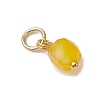 6Pcs 6 Colors Natural Quartz & Grey Agate & Banded Agate & Green Onyx Agate Faceted Cube Charms PALLOY-JF04798-02-4
