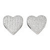 Rack Plating Brass Micro Pave Cubic Zirconia Slide Charms CU-CBA01AA-27P-1