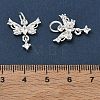 Brass Micro Pave Clear Cubic Zirconia Pendants CU-CBAB0CF-22S-3
