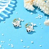 Weave Glass Seed Beads Dangle Leverback Earrings EJEW-MZ00730-1