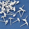 Teardrop Brass Stud Earring Findings KK-H258-12S-1