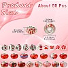 50Pcs Resin European Beads RESI-CJC0050-01C-2