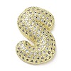 Rack Plating Brass Micro Pave Clear Cubic Zirconia Pendants KK-R163-05S-G-1