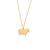 Cute Cartoon Animal Stainless Steel Pendant Necklaces QV5065-6-1