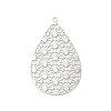 Rack Plating Brass Filigree Pendants KKC-K001-10P-2
