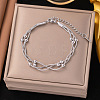 304 Stainless Steel Satellite Chains Bracelets BJEW-Z106-01P-1