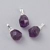 Natural Amethyst Pendants X-G-G845-07S-05A-1