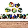 Handmade Millefiori Glass Rondelle Beads LA-N001-04B-4