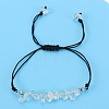 Natural Quartz Crystal Braided Bead Bracelets PW-WG14195-06-1