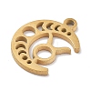 Real 18K Gold Plated 304 Stainless Steel Pendants STAS-R003-02G-07-2