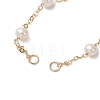 Natural Cultured Freshwater Pearl Beads & Brass Cable Chain Bracelet Making AJEW-JB01450-2