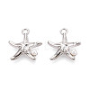 Rack Plating Alloy & Imitation Pearl Pendants ENAM-T024-04P-1