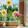 Flower Rainbow Prism Electrostatic Window Stickers PW-WG7FA2F-01-4