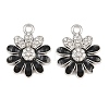 Alloy Black Enamel Pendants FIND-C095-04P-1