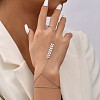 Alloy Leaf Link Ring Bracelets WG09712-14-1