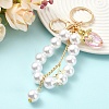 Acrylic & ABS Plastic Pearl Bead Keychains KEYC-YW00299-02-5
