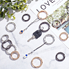 WADORN 24Pcs 6 Styles Alloy Spring Gate Rings FIND-WR0010-07-4