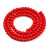 Opaque Solid Color Glass Beads Strands GLAA-T032-P10mm-04-3