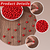 Spray Painted Round Natural Schima Wood Beads WOOD-PA0001-81A-01-6