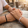 2Pcs Adjustable Valentine's Day Couple Braided Bracelet Sets BJ0894-1-2