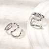 304 Stainless Steel Cuff Earrings EJEW-L313-01P-2