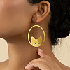 201 Stainless Steel Dangle Earrings FS-WG439CD-03-2