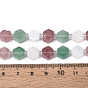 Natural Strawberry Quartz & Rainbow Moonstone & Green Aventurine Beads Strands G-T144-17A-02-5