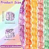 5 Strands 5 Colors Crackle Transparent Glass Beads Strands GLAA-CJ0003-04-2