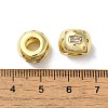 Brass Micro Pave Cubic Zirconia Beads KK-H487-01G-2