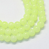 Baking Painted Imitation Jade Glass Round Bead Strands DGLA-Q021-4mm-21-1