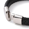 Men's Braided Leather Cord Bracelets BJEW-Q497-3