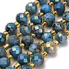 Electroplated Natural Druzy Geode Crystal Beads Strands G-F833-P01-8mm-05-2