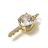 Brass Glass Pendants KK-C262-50G-2