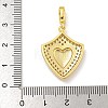 Rack Plating Brass Micro Pave Cubic Zirconia Pendants KK-I718-10G-04-3