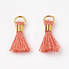 Polycotton(Polyester Cotton) Tassel Pendant Decorations X-FIND-S275-23G-1