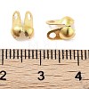 Rack Plating Brass Bead Tips KK-P274-02D-G-3