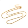 201 Stainless Steel Round Snake Chain Necklaces for Women NJEW-G140-06D-G-1-1