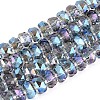 Electroplate Transparent Glass Beads Strands EGLA-N022-04A-D06-1