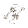Butterfly & Bees Alloy Dangle Earrings for Women EJEW-JE05886-4