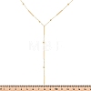 304 Stainless Steel Rectangle Y Lariat Necklaces for Women NJEW-D325-01G-3