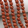 Grade A Natural Red Jasper Bead Strands G-P075-36-8mm-2